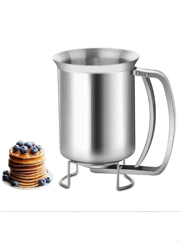  Batter Dispenser Stainless Steel Batter Funnel Pancakes and Waffles Making Tool