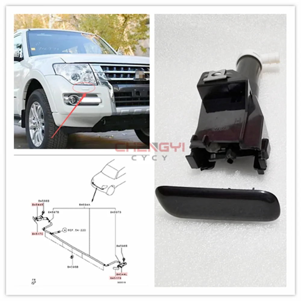 Headlight Spray Nozzle&Cover For Pajero Montero V87W V93W V97W V98W 8264A027 8264A026 8264A027XA 8264A028XA