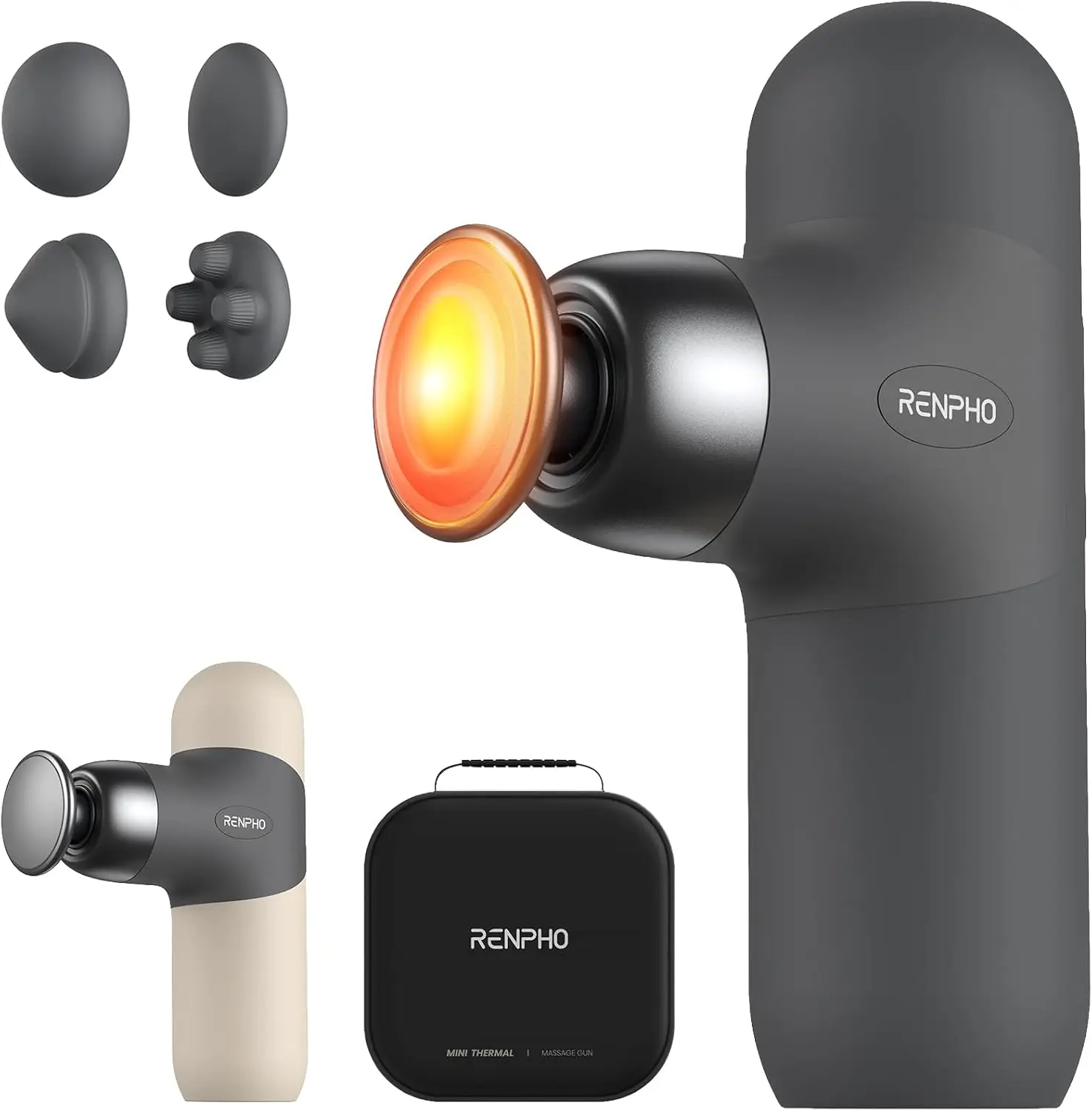 

Мини-термомассажер с функцией нагрева, портативный перкуссионный массажер для глубоких тканей, для шеи и спины, ультратихий, для дома и путешествий