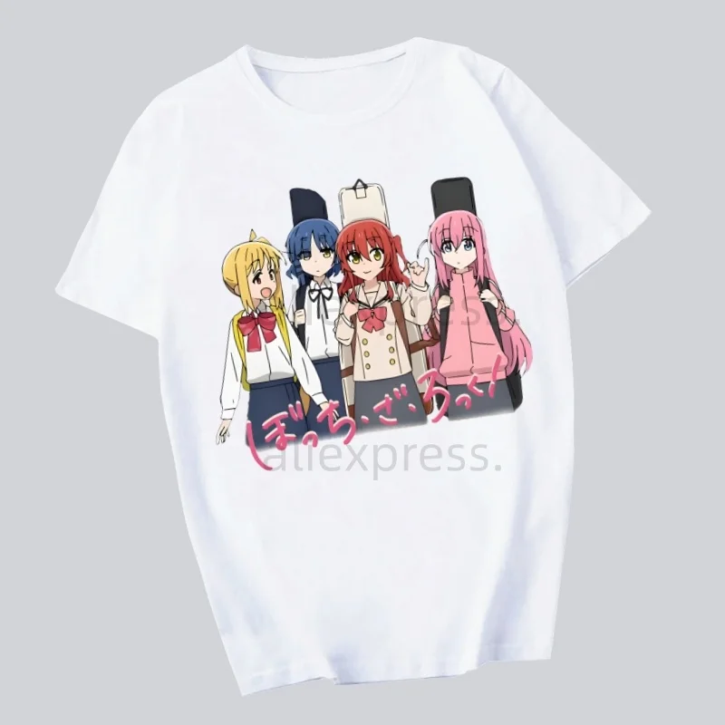 

Music Band Anime Bocchi The Rock Hitori Bocchi T Shirt Men Shirts Quality Summer Top Tshirts Short Sleeves Tees T-Shirt