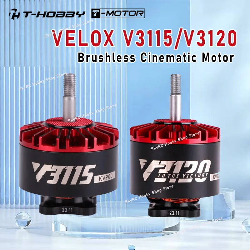 Moteur sans balais T-MOTOR T-BOBBY VELOX V3115/V3120-3-12S 400-1050KV 12N14P 4-6.3KG, poussée 8-11 pouces X4/X8, pièce FPV