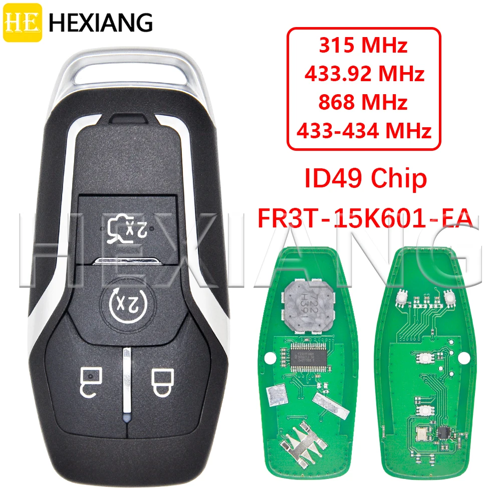 HE 315/433/868MHz A2C31243602 15K601-GM ID49Chip Keyless Go Car Remote Key For Ford Mustang Edge Mondeo Kuga Explorer Fusion