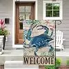 DLZDN Welcome Coastal Crab Garden Flag Beach Starfish Garden Flag 12×18 Inch Double Side Vertical Burlap Farmhouse Yard Flag jjp