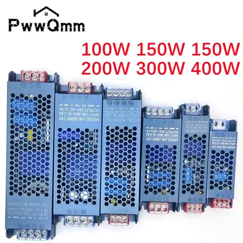 LED Power Supply 12V 24V 45W 60W 100W 150W 200W 300W 400W AC/DC Transformer LED Driver Converter for LED Strip Lighting