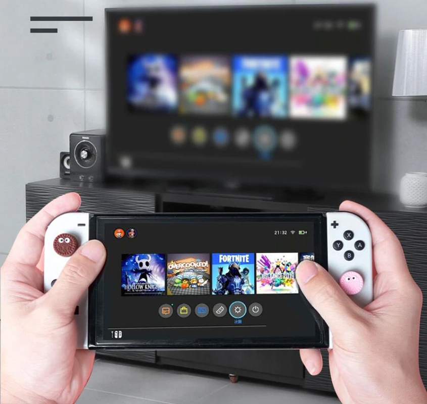 Симпатичная силиконовая мягкая ручка-колпачок с печеньем и сыром, чехол для Nintendo Switch Oled/Lite NS Joy-con