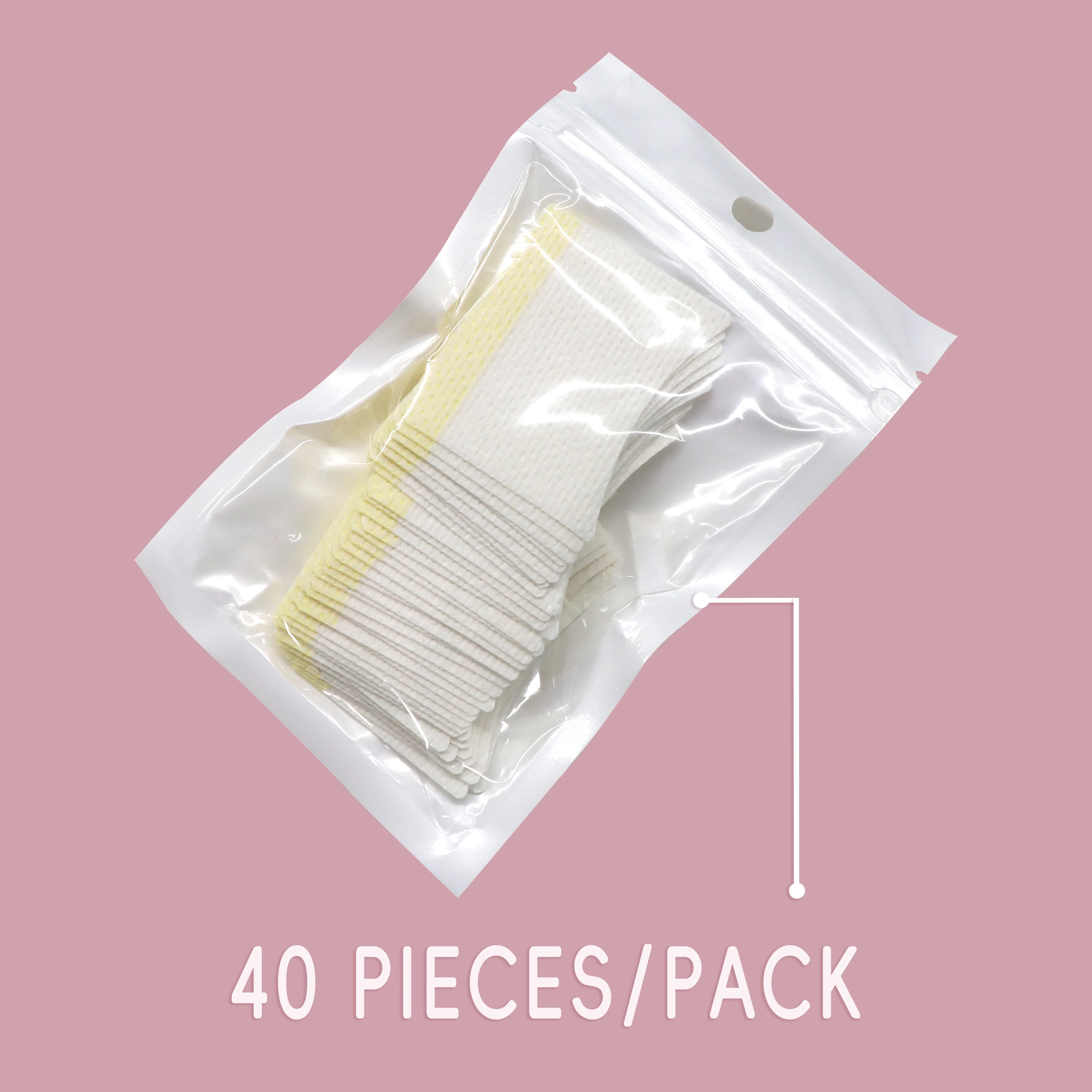 40/200 Stuks Katoen Wegwerp Wimper Extension Patch Sticker Voor Het Verwijderen Van Wimpers Eye Pads Patches Make-Up Tool Accessoires 5bag