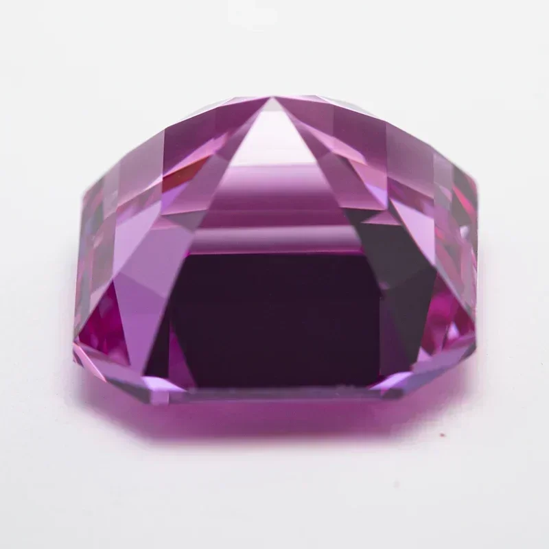 Top Lab Grown Pink Sapphire Square Chamfer Cut VVS1 Selectable AGL Certificate Gemstone Charms DIY forJewelry Making Materials