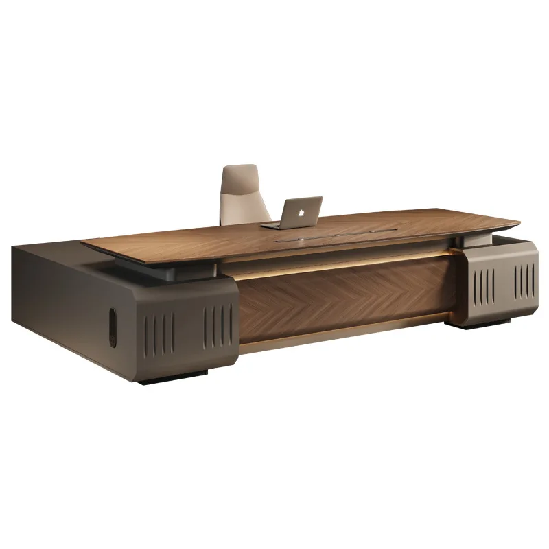 LTT boss desk simple modern wireless charging high-end leadership office computer desk