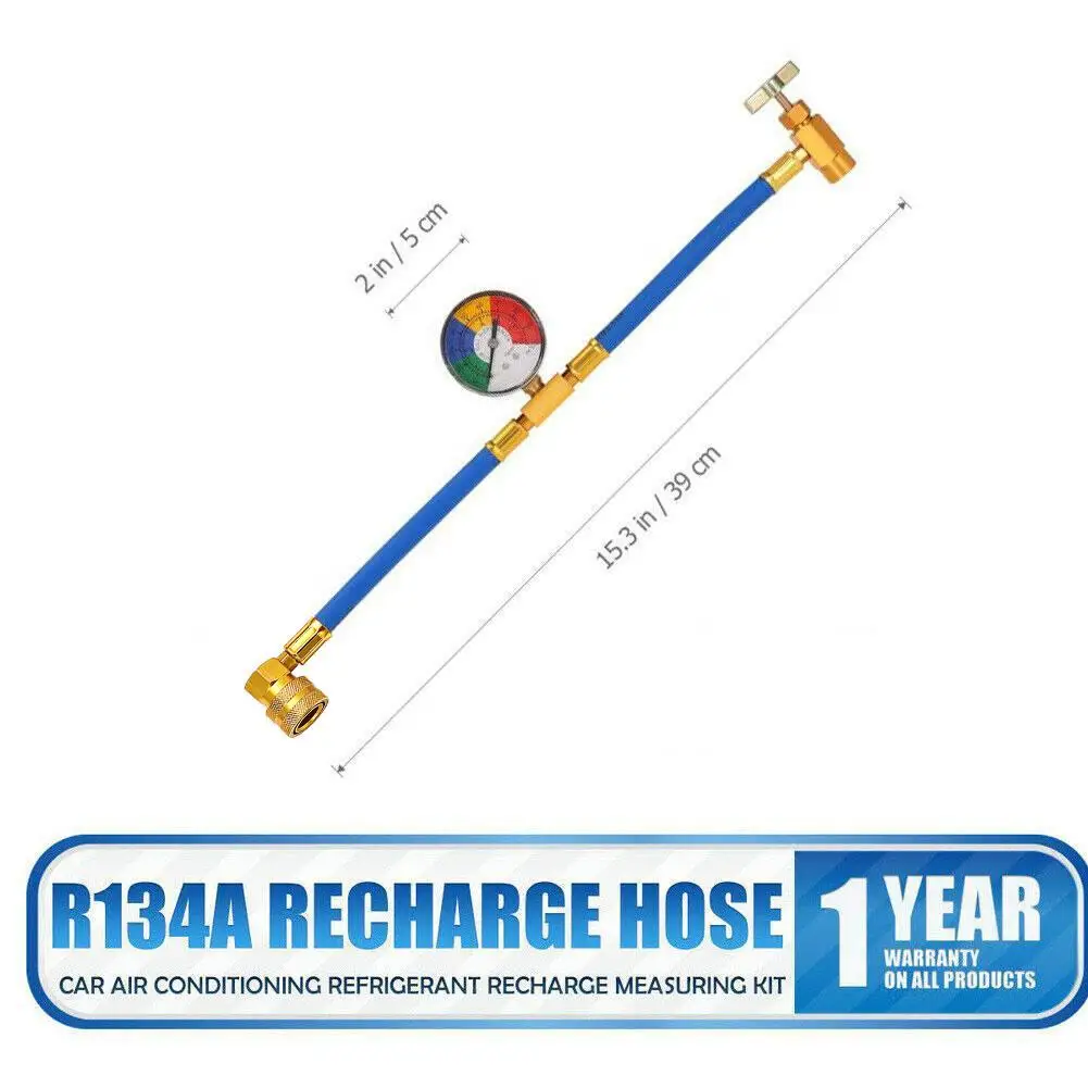 Refrigerant Recharge Ac Air Kit R134A 134A Car Conditioning Hose Con Refill Gauges R12 Gas Charging 30Lb Filler Sealant Line