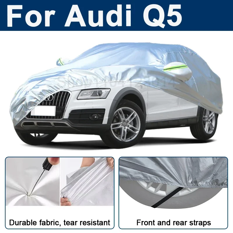 

Всепогодный чехол для автомобиля Audi Q5 с отражающими полосами, водонепроницаемый, снегозащитный, пылезащитный, с защитой от УФ-излучения, аксессуар для экстерьера автомобиля