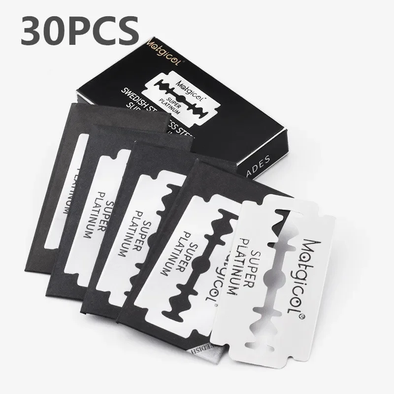 الجملة 30/50/100 قطعة مزدوجة حافة الحلاقة الحلاقة الرجال شفرات شفرات حلاقة سلامة شفرات الحلاقة المهنية الحلاق شفرة حلاقة