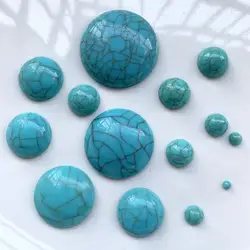 4mm&&6mm&8mm&10mm&12mm&14mm&20mm&25mm&30mm&35mm Beautiful retro Turquoise DIY round Rhinestone flat back jewelry decoration