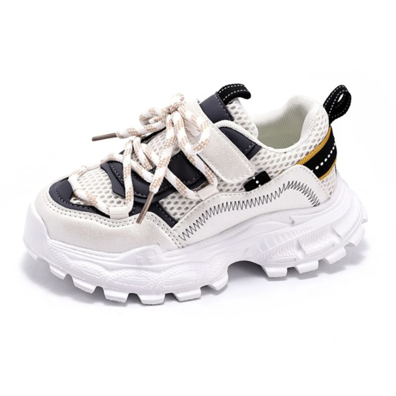 Spring Children's Sneakers for Boys Girls Breathable Mesh Soft Sole Lightweight Wear Resistant Kids Casual Running Shoes