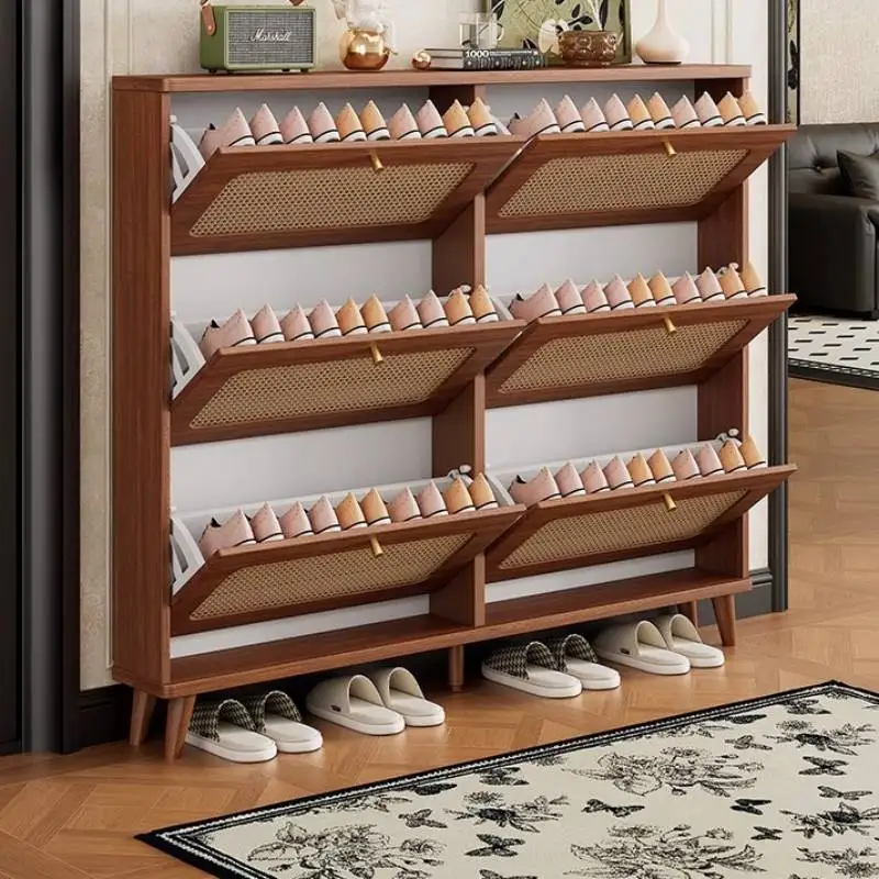 

Korea Dustproof Shoe Cabinet Modern Minimalist Narrow Living Room Shoe Cabinets Storage Wooden Szafka Na Buty Furniture Home