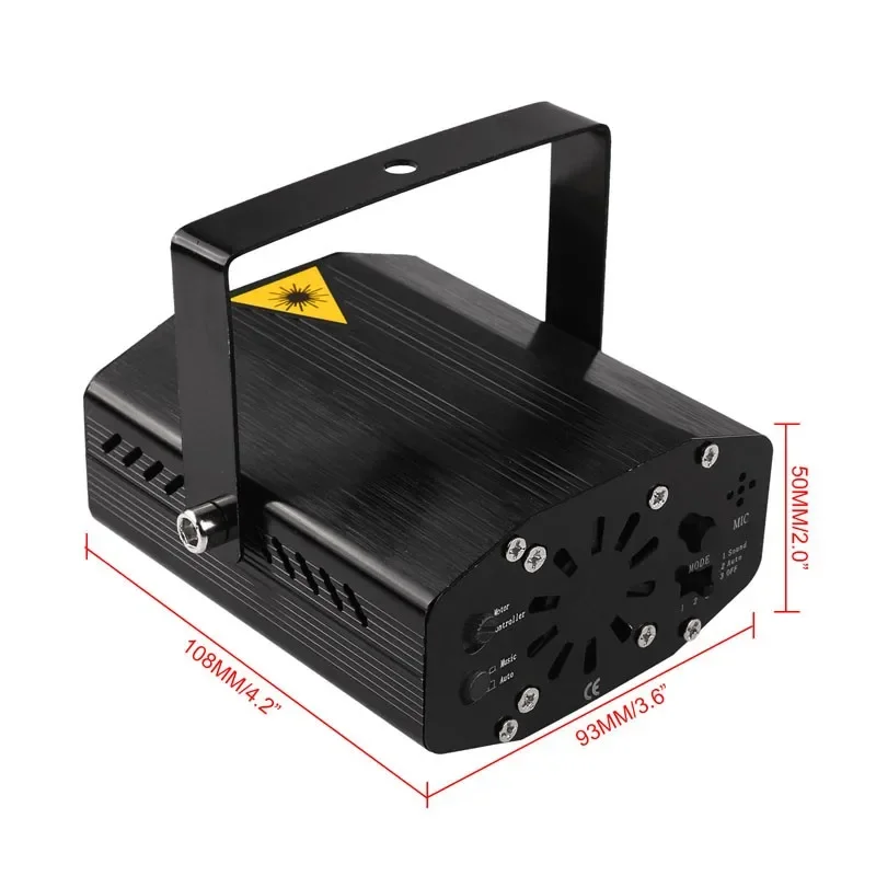 Mini LED เลเซอร์โปรเจคเตอร์คริสต์มาสตกแต่งไฟเลเซอร์ดิสโก้เลเซอร์แสง Dj เสียงเปิดใช้งาน DJ Disco Xmas Party Club light