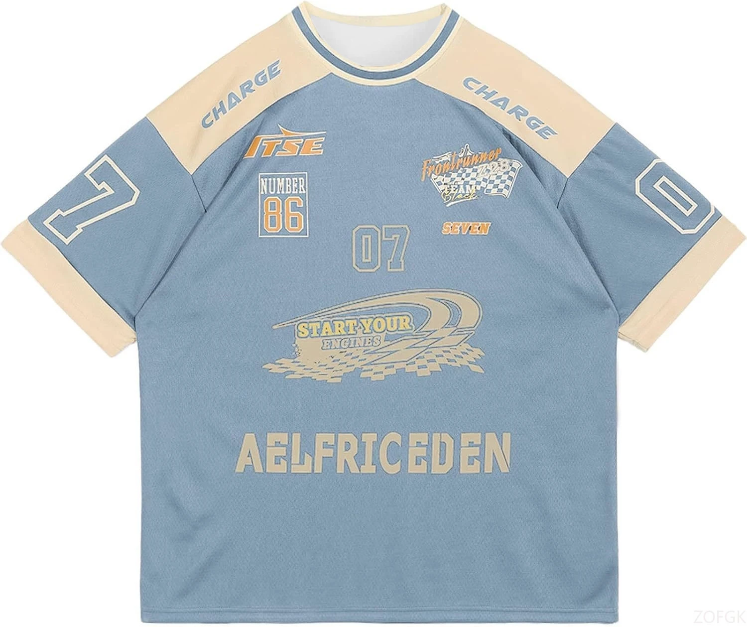 Aelfric Eden 90s المتضخم تي شيرت رجل جرافيك جيرسي مطبوعة عادية تيز الشارع الشهير خمر الصيف تي شيرت #1