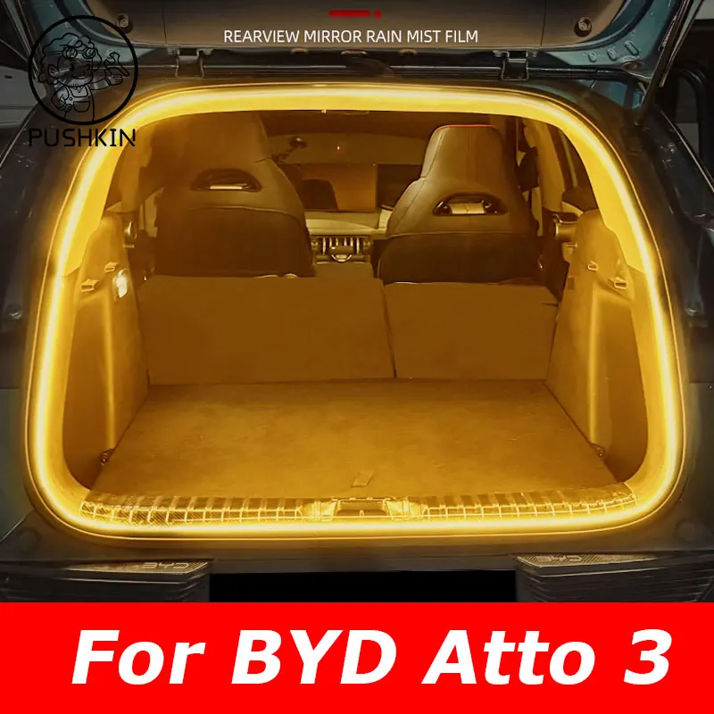 

for Byd Atto 3 Ev Yuan Plus 2024 2025 Accesory Trunk Lighting Atto3 Tailgate Interior Tailgate Ambient Light Change Decoration