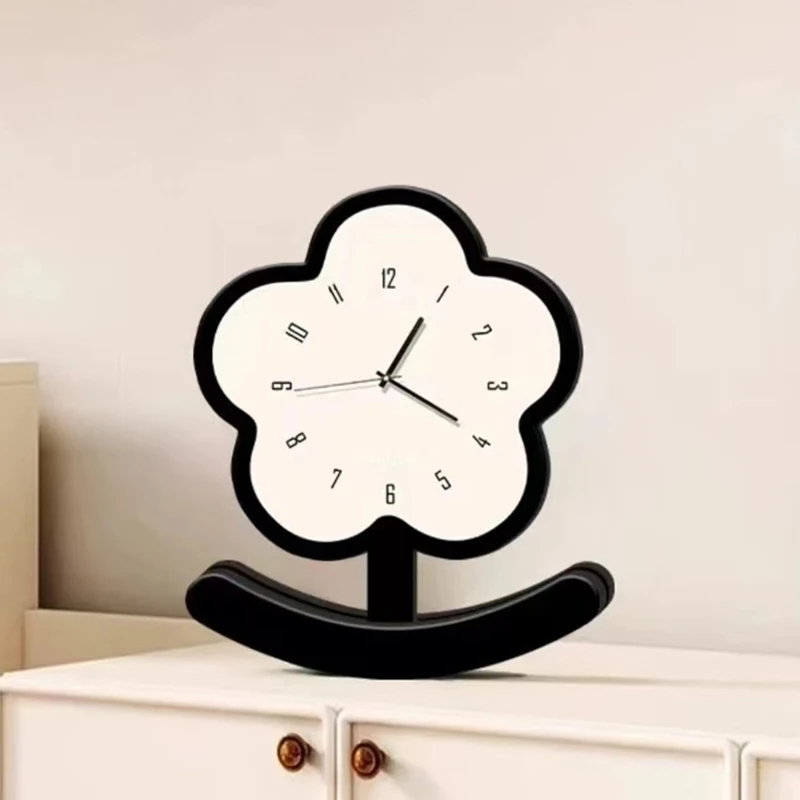 Charming Floral Pendulum Clock Decorative Timepiece for Home-A13G