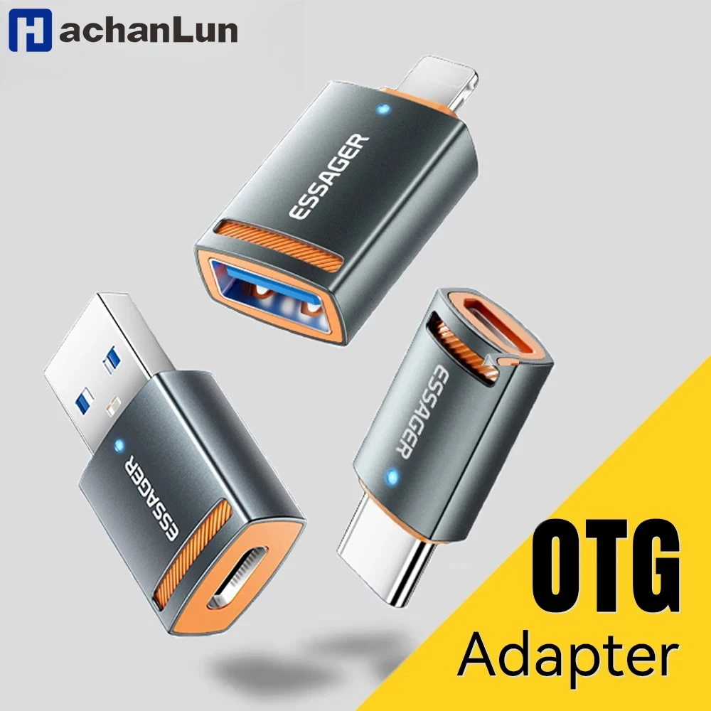 

Адаптер USB3.0 OTG Type-C USB-A Micro Female to USB Micro iP Type-C Male Converter для Macbook iPhone Xiaomi OTG адаптер