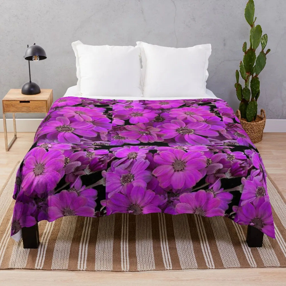 Striking Cineraia Floral Design Throw Blanket Polar Sofa Soft Big Decorative Sofas Blankets