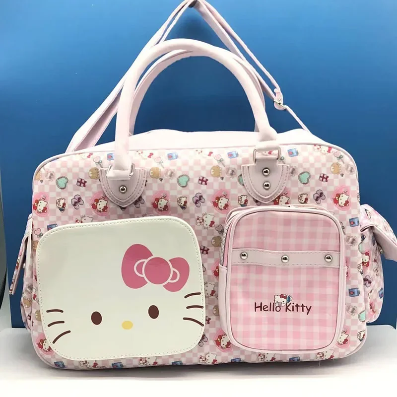 Sanrio Hello Kittys Harajuku słodka kreskówka torebka Kawaii Anime PU wodoodporna podróżna kosmetyczka o dużej pojemności prezenty dla dziewczynek