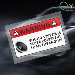 for Funny Sound System Warning Sticker Set Vinyl Decal Sub JDM Car Woofer Car Laptop Motorcycle Car Styling