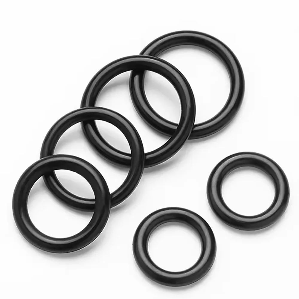 Black Nitrile Butadiene Rubber O-Ring CS 3.1/3.5/4/5mm OD 10mm-50mm Round Waterproof Oil Resistant Seal Washer Auto Repair Use
