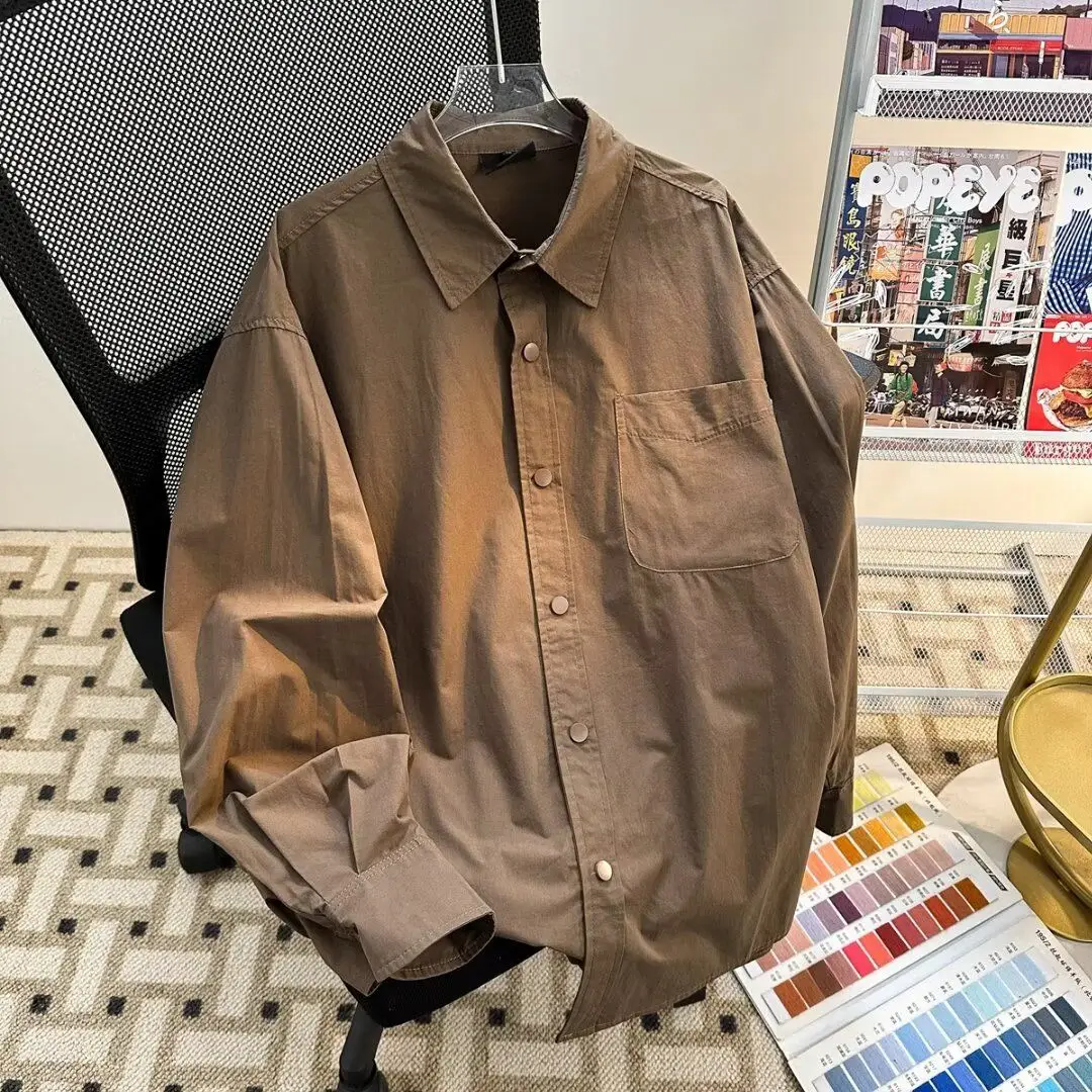 

Men's Casual Long Sve irt Autumn Winter plus Size 250 Pou Color Workwear Casual Outerwear Simple Design