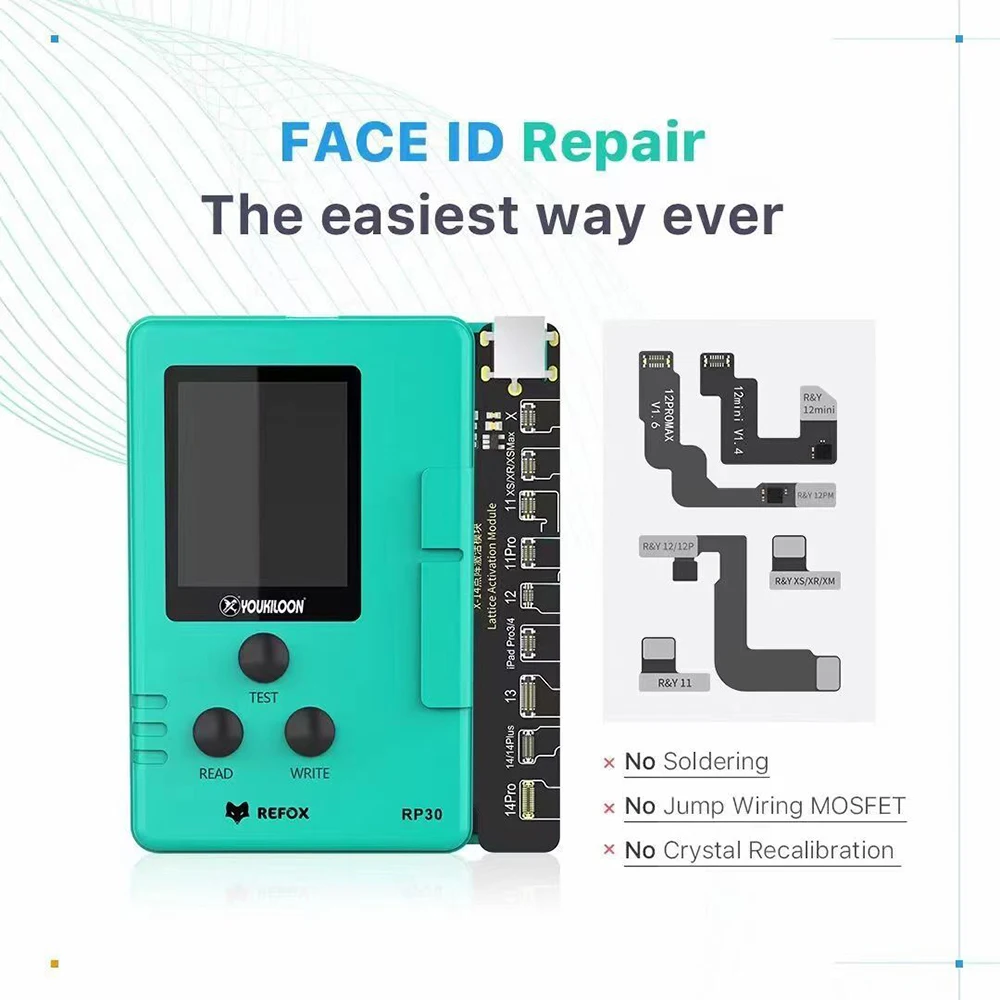 REFOX RP30 Multifunctional Restore Programmer for iPhone X to 13 14 15 pro Battery / Face ID Dot Projector Detection Repair Tool