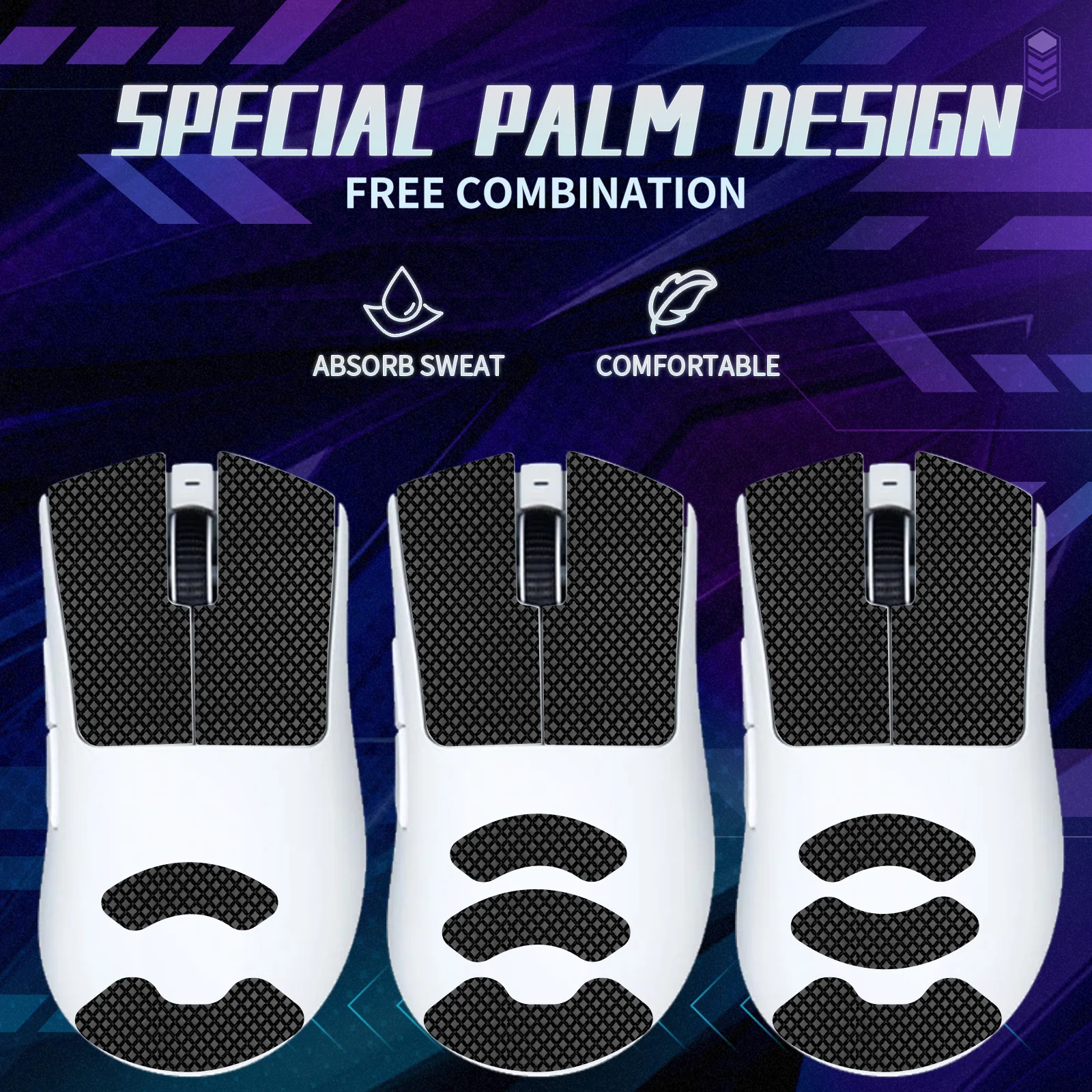 TALONGAMES Mouse Grip Tape For Razer DeathAdder V4 Pro Wireless Mouse,Palm Sweat Absorption Anti Slip Grip,Cut to Fit