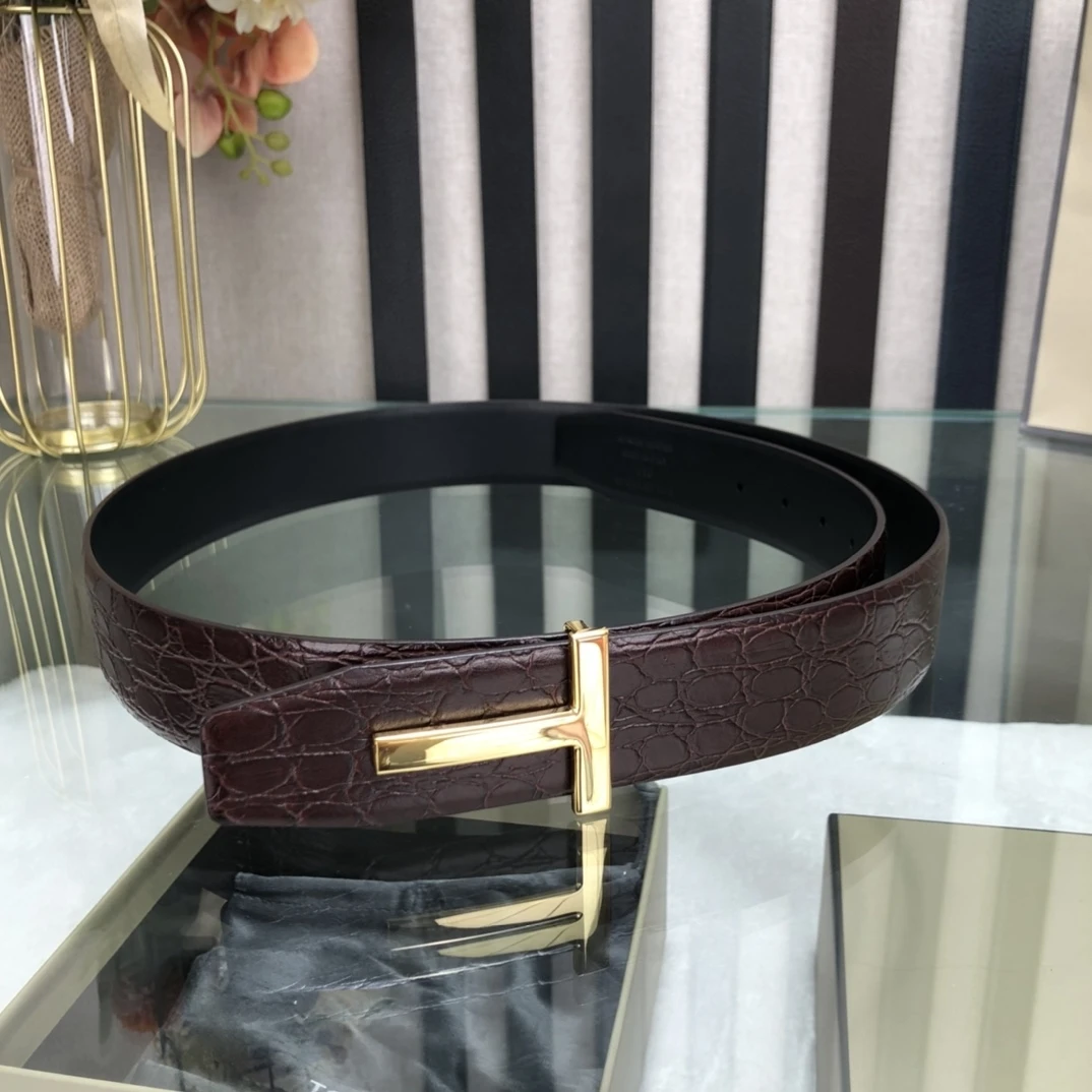 Ceinture 럭셔리 패셔너블 슬림 스키니 벨트 T자형 버클, 조용한 라이더로드 악어 해결, 지루하고 궁극의 리치