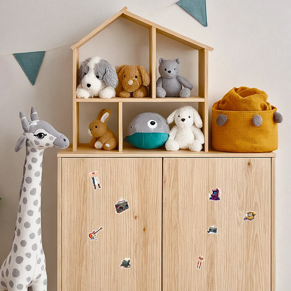 35 Stück-50 Stück Aufkleber Musik Retro Aufkleber Musik Aufkleber Briefpapier Aufkleber für Gitarre Notebook Kühlschrank