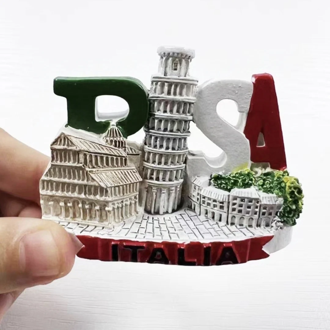 Europe Italy Napoli Roma Pisa Verona Otrant Aiberobello Resin 3D Fridge Magnets Tourism Souvenir Refrigerator Sticker