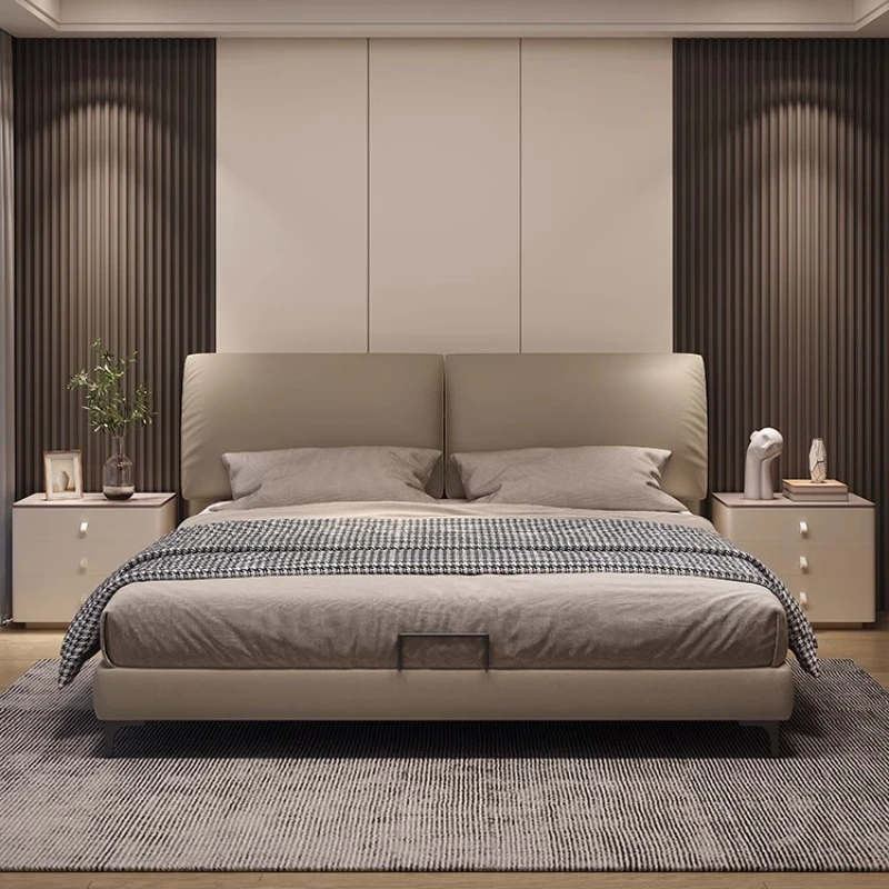 

king size 180x200 cm Double bed bases and frames luxury modern Double bed headboard twin lit 2 personnes furniture for home
