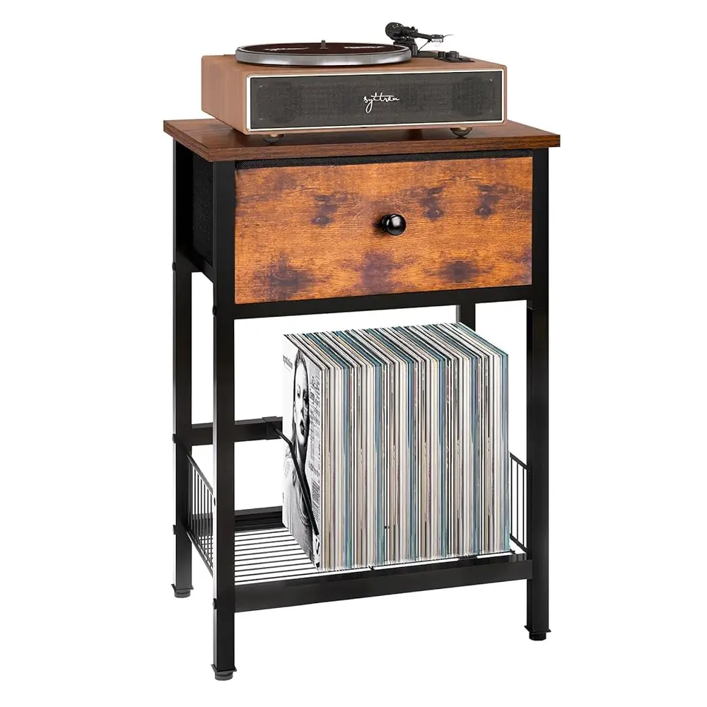 

Record-Player-Stand With Vinyl Storage, 3 Tier Record Player Table With Vinyl Holder, Turntable Stand With Albums Storage,