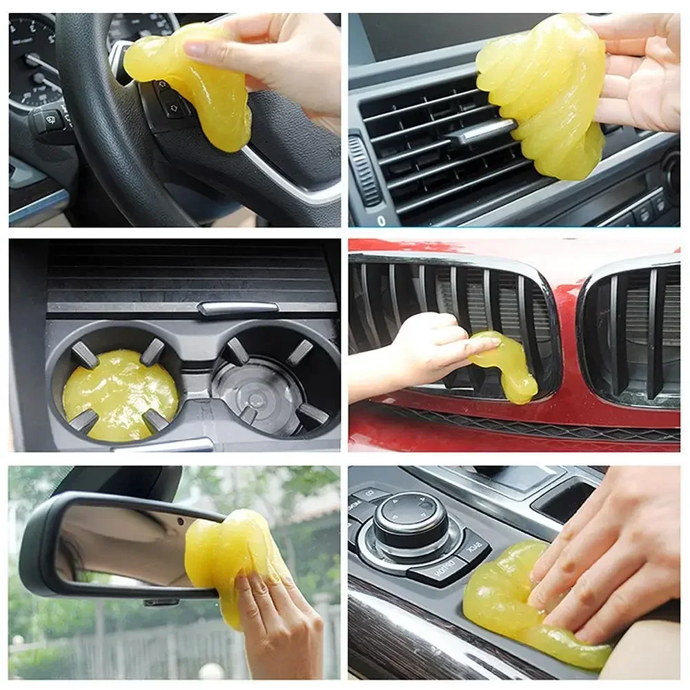 Car Cleaning Gel Slime 1pc Magic Dust Remover for Vents Computer Keyboards and Interior Accessories - ABS Resin Materia amagi