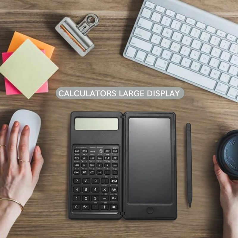 Scientific Calculator,10-Digit LCD Engineering Calculator,With Writing Board,Suitable For High Schools