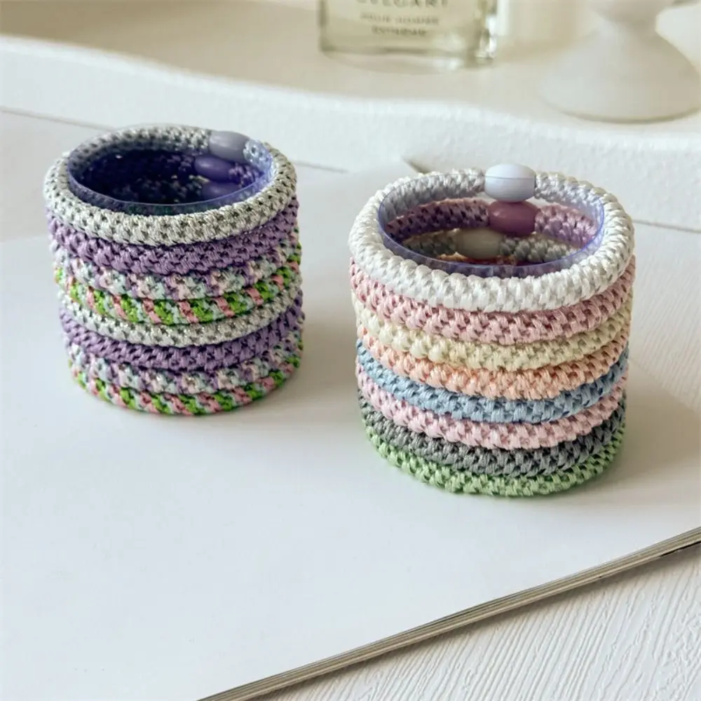 8pcs/Set Hair Tie Basic Hair Rope Set Cute Hair Ring Korean Style Rubber Band Ponytail Holder Hair Accessories
