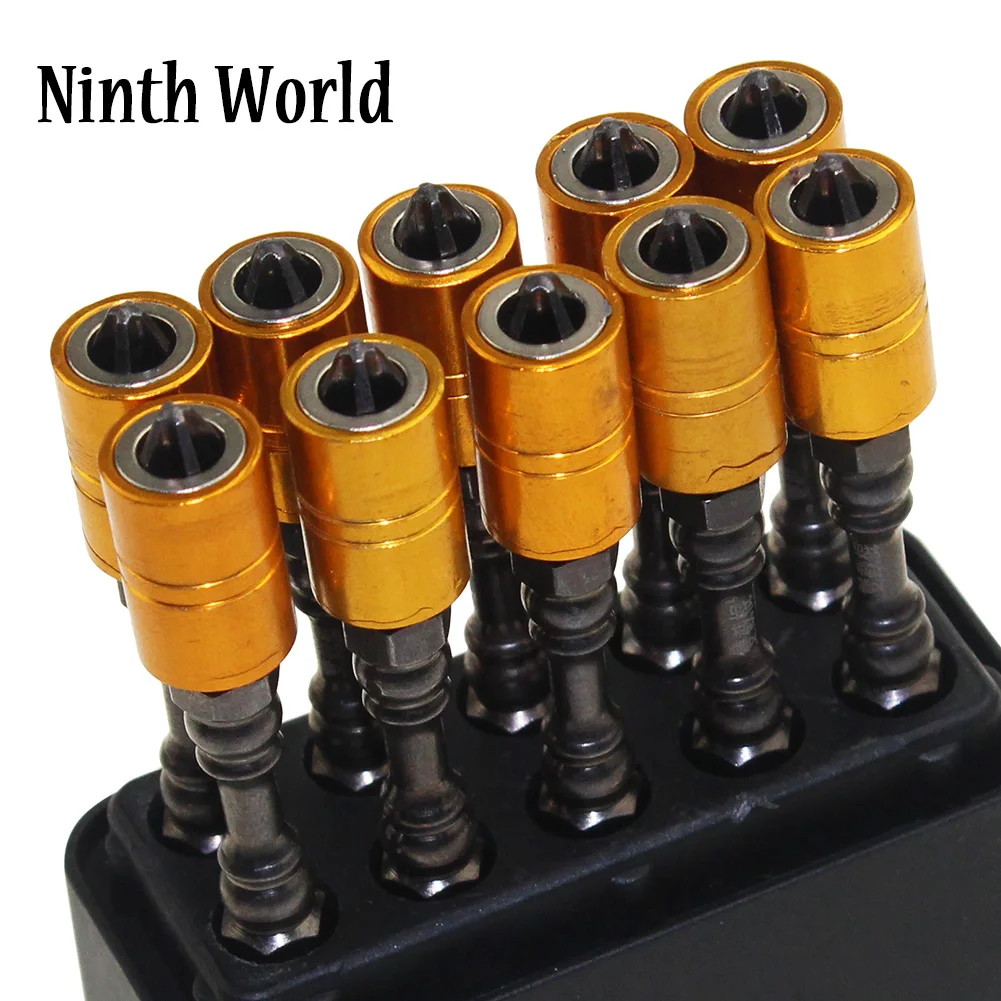 10 قطعة 65 مللي متر مفك مغناطيسي بت الجصي دريوال مفك بت Ph2 فيليبس مفك مسامير بت 1/4 "عرافة عرقوب عمق توقف