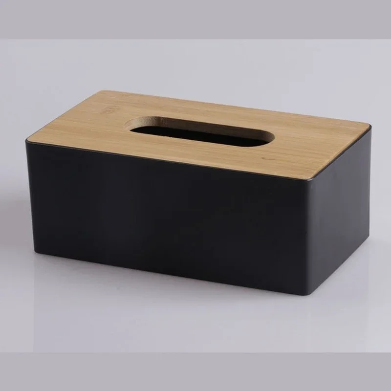 

Tissue Box Napkin Holder Case Paper Box Container Bamboo Cover Solid Wood Hotel Storage Box Home Table Decoration