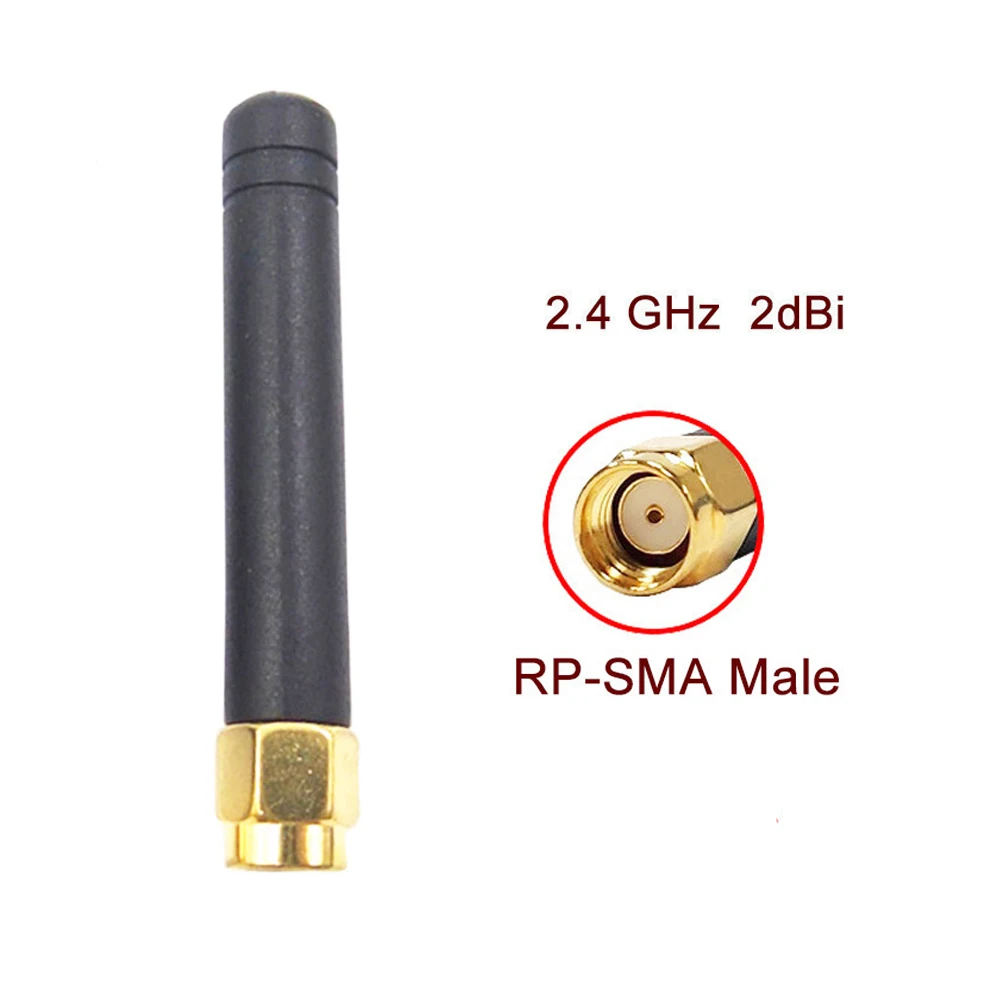 2Pcs 2.4GHz WiFi Antenna 2dBi Aerial SMA/RP-SMA Male Connector for Wireless Router WiFi Booster