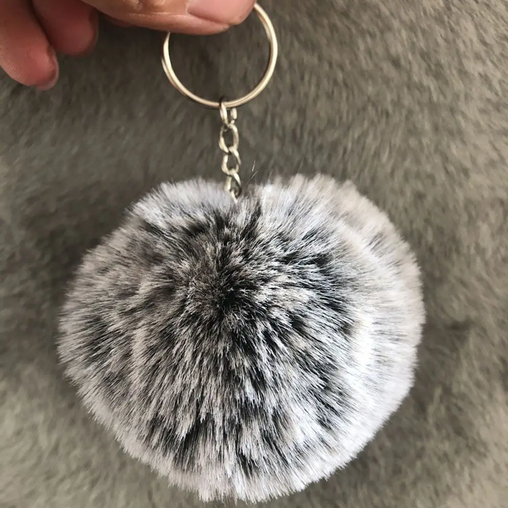 20 Colors For Woman Fur  Ball Pompom Jewelry Bag Pendant Fashion Accessories Key Chain Keychains Key Ring