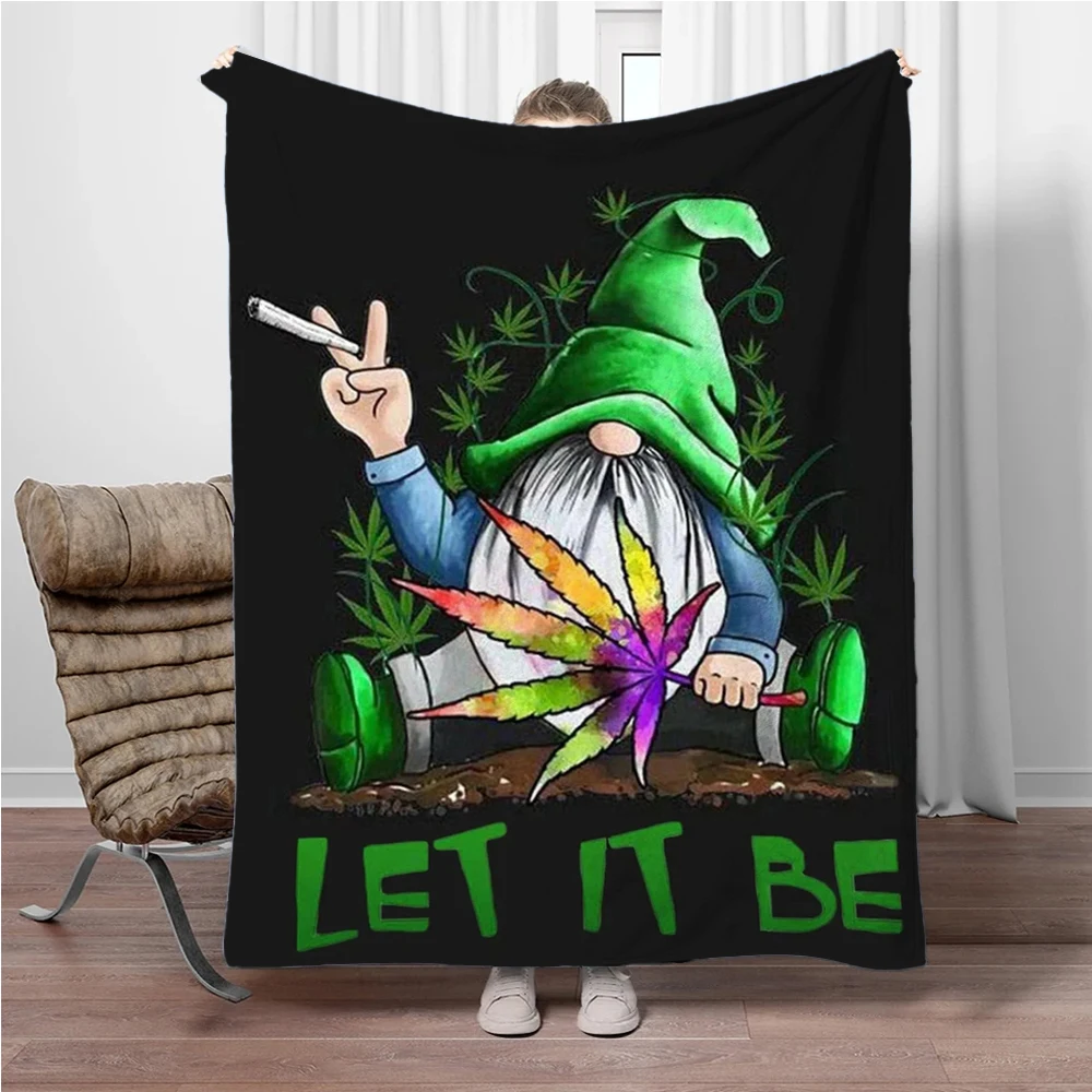 

Cute Green Gnome Blanket Flannel Soft Cozy Throw Blanket For Kids Boys Girls Soft Perfect Birthday Travel or Home Bed Sofa Decor