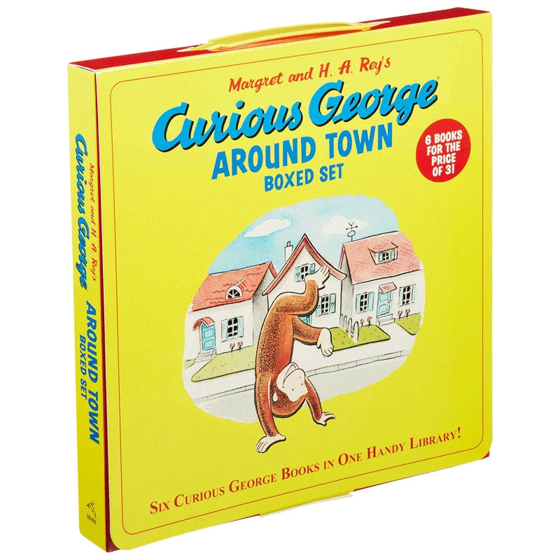 

6books/set Curious George Around Town, Children's books aged 3 4 5 6, English picture book, 9780547487045