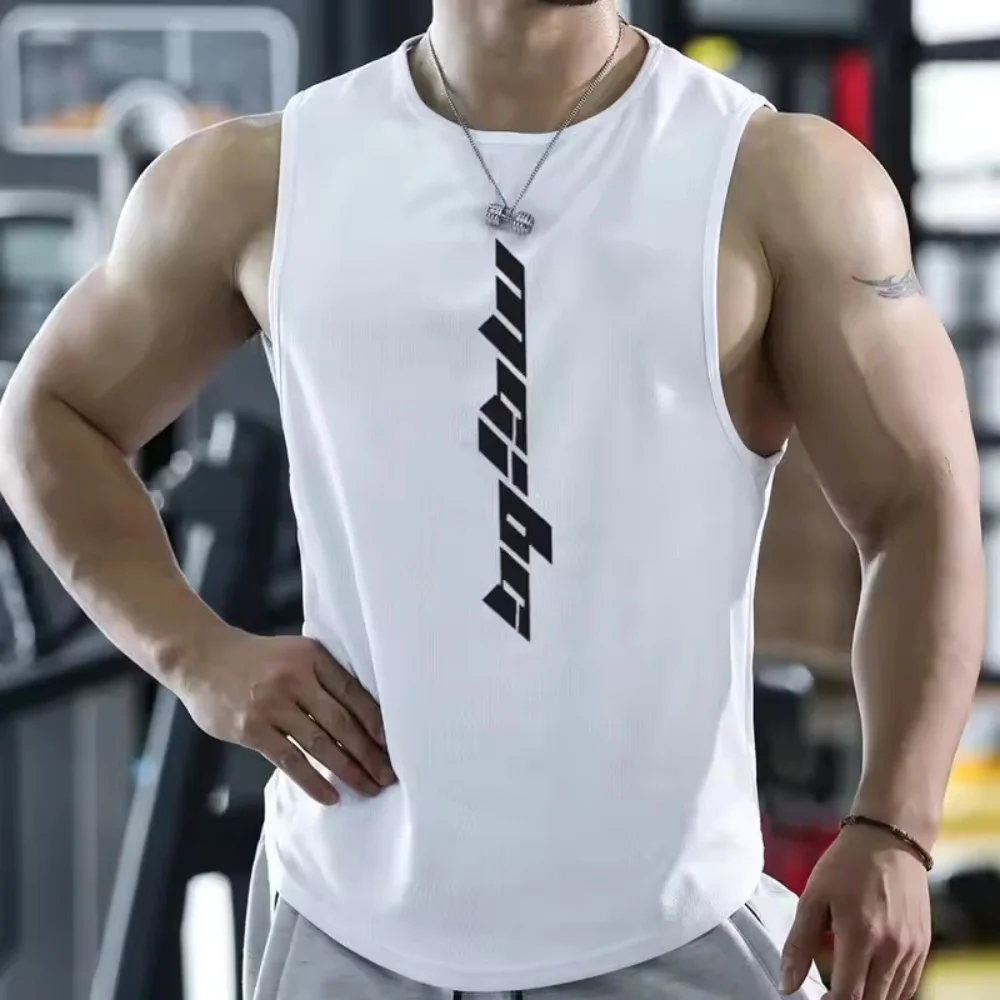 2026 NEW Fitness Sports Tank Tops Men Gyms Workout Sleeveles Shirt Male Summer Loose Undershirt basketball Running men Ves