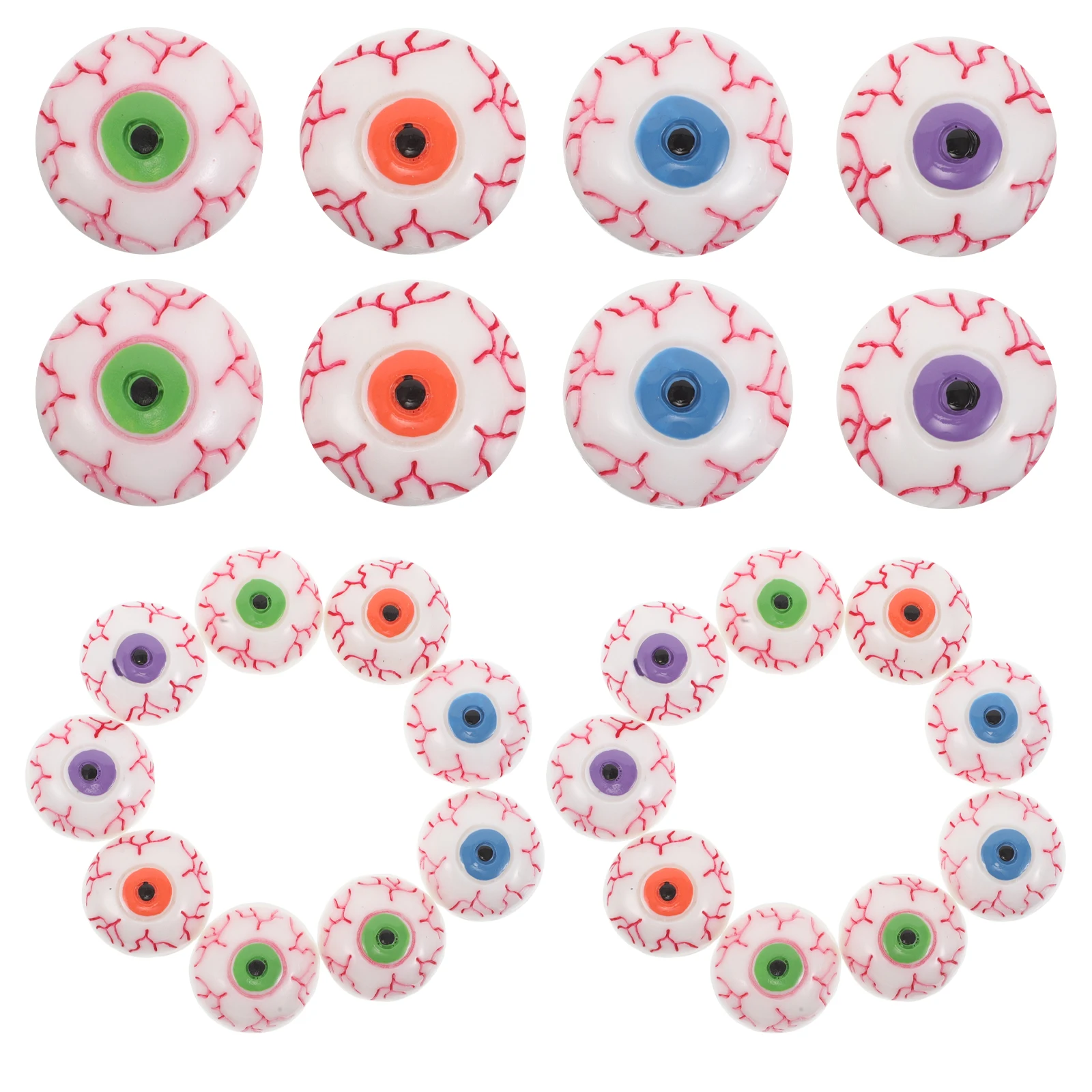 

30 Pcs Eyes Eyeball Charms DIY Accessories Bloody Prop Crochet Animal for Crafts