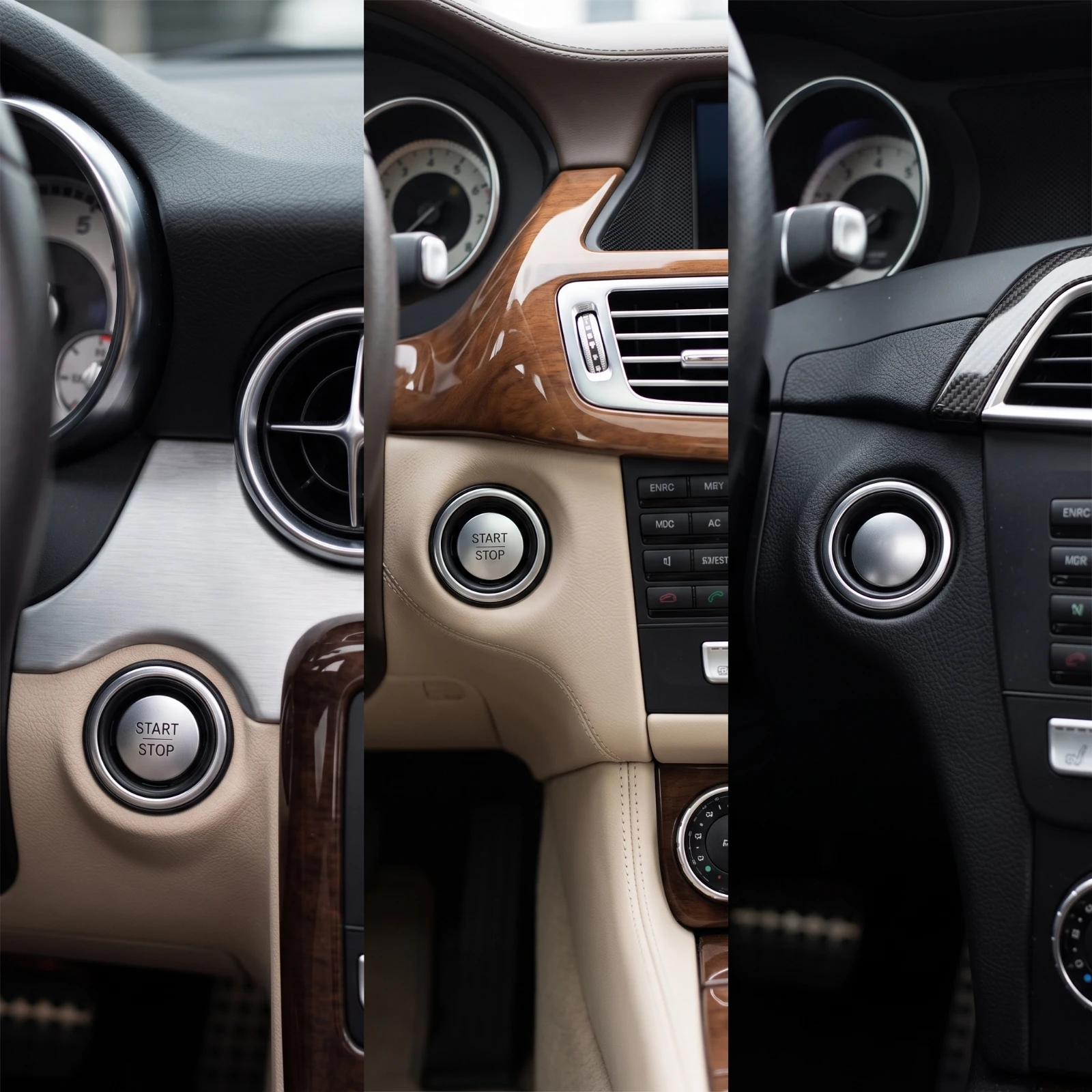 Engine Ignition Start Button Collar OEM-Style Ignition Switch Stop Button Trim Collar Easy to Install Scratch-Proof