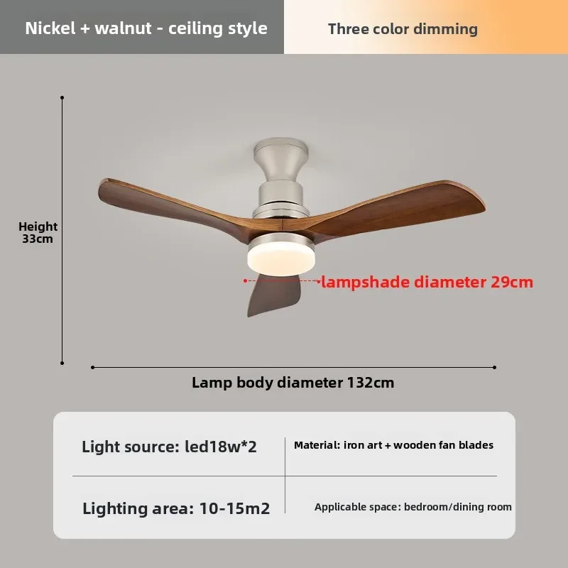 Medieval style, living room fan light retro American style, French home living room bedroom, dining room ceiling fan view 6