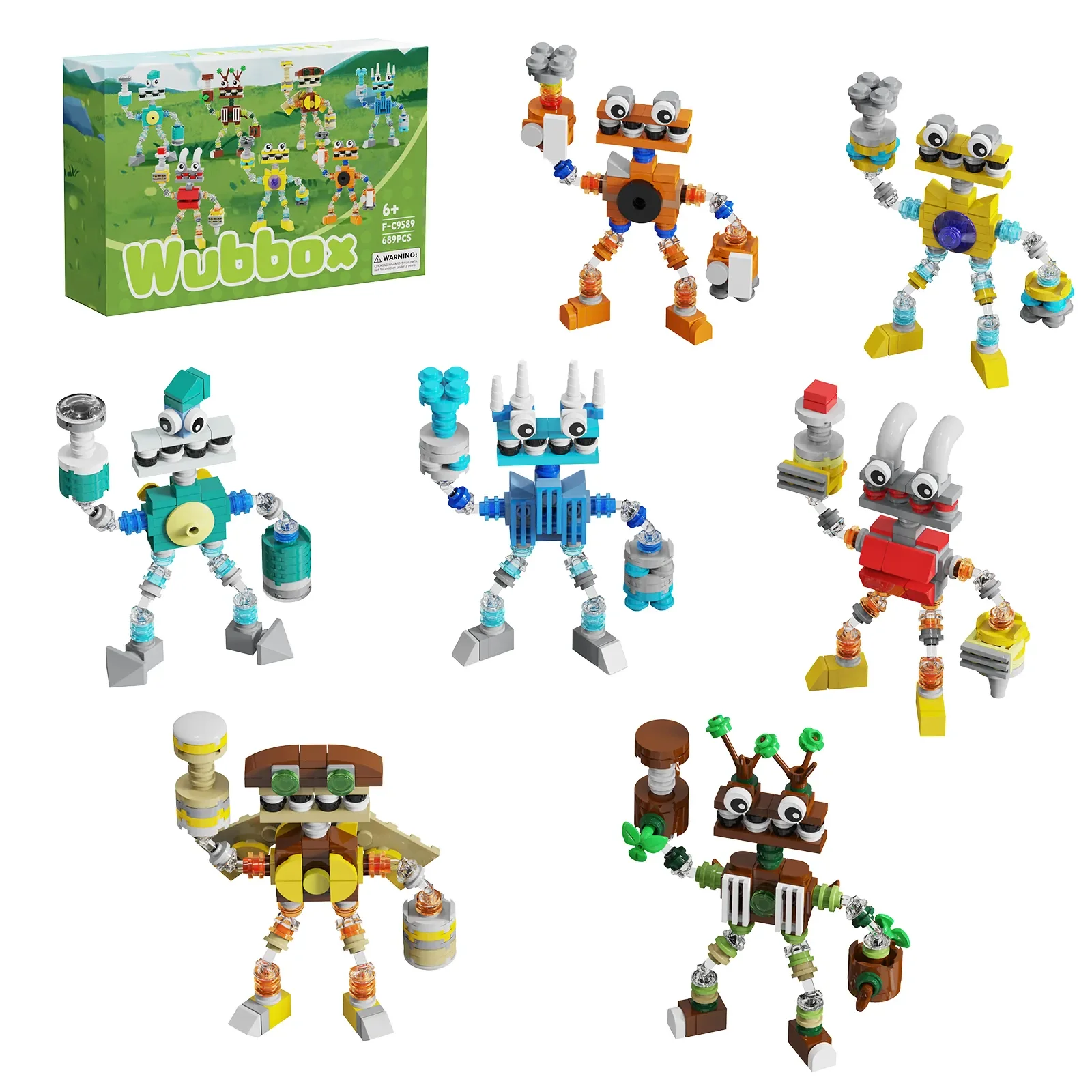 

MOC Game My Singinged Song Chorus Monsters Members Building Blocks Robot Water Wubbox Combination Brickheadzs Bricks Kids Toy