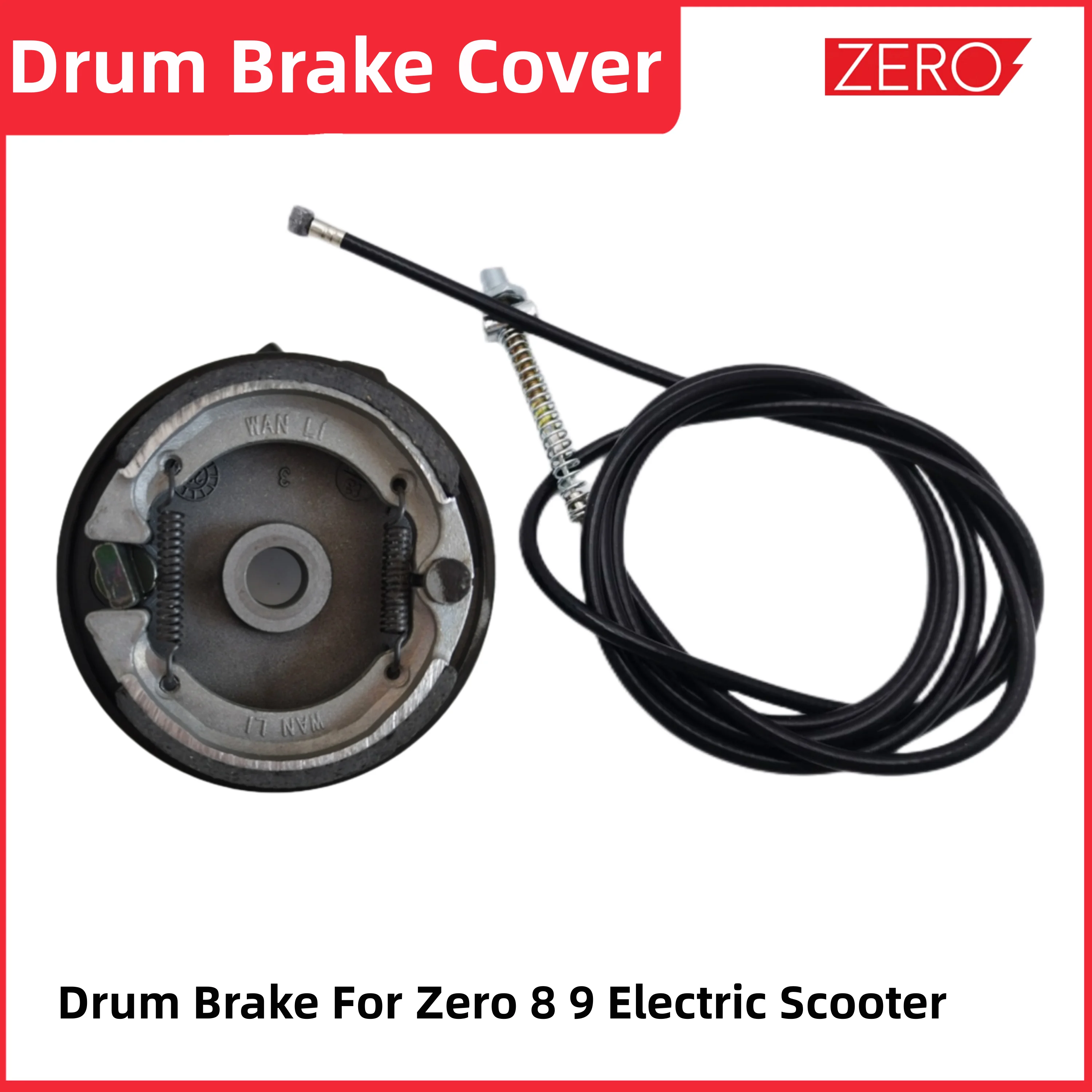 Official Original Zero 8 9 Rear Drum Brake Cover Spare Part Suit for 8-9inch Wheel Electric Scooter replace Accessories